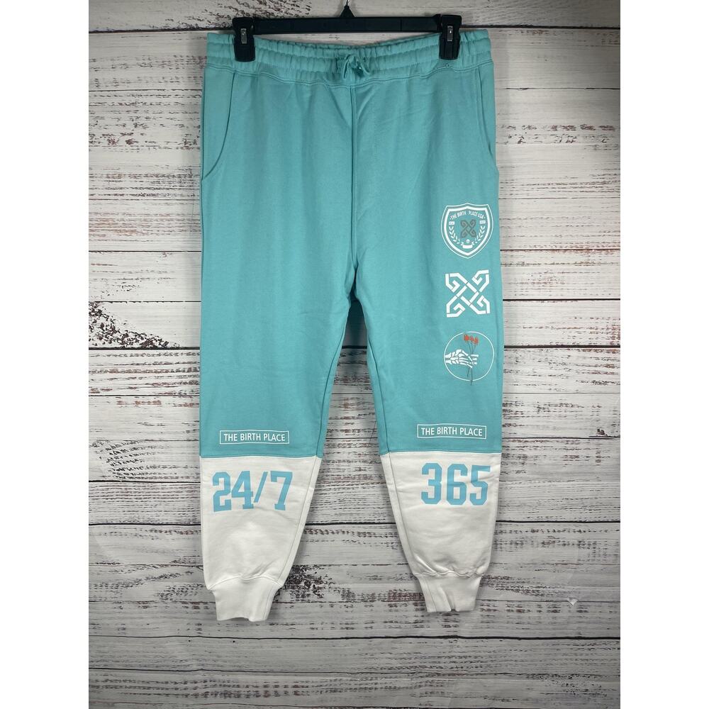 The Birth Place Hoodie Sweatpants Set Mens Large Blue White 24/7 365 Florida USA - Picture 8 of 12